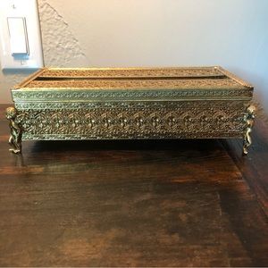 Vintage Ormolu Tissue Dispenser
